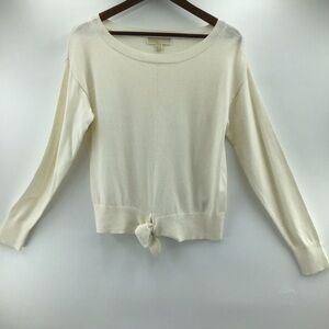 Michael Kors Cream Knit Crop Sweater